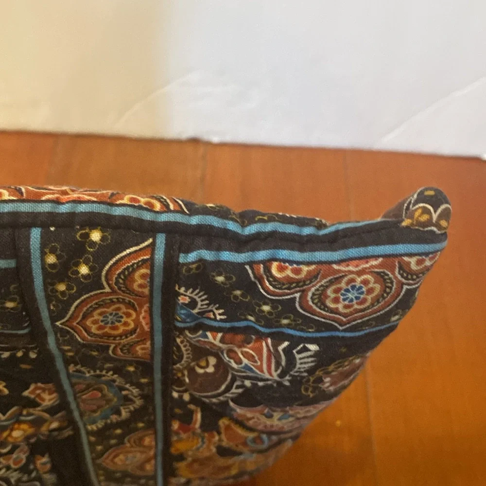 Vera Bradley Kensington paisley brown drawstring backpack book bag purse retired